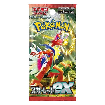 Pokémon Scarlet EX - Japanese Booster Pack | Pokémon trading card game pack featuring a colorful Pokémon character 